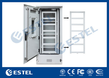 Double Wall Three Shelves Telecom Outdoor Cabinet กันแดด ISO9001 CE Certification