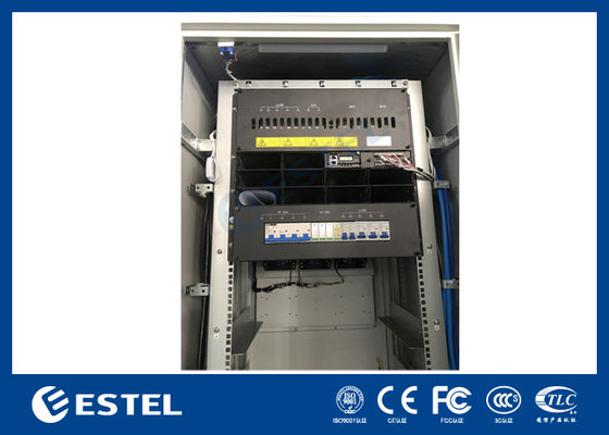 ตู้จ่ายไฟโทรคมนาคม และตู้แบตเตอรี่กลางแจ้ง 32U พร้อมแผงจ่ายไฟ และระบบป้องกันการโจรกรรมแบตเตอรี่