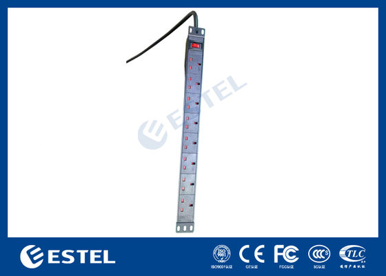 1U 19 Inch Rack Mount Power Distribution PDU ระดับอุตสาหกรรมสําหรับเซอร์เวอร์และอุปกรณ์เครือข่าย
