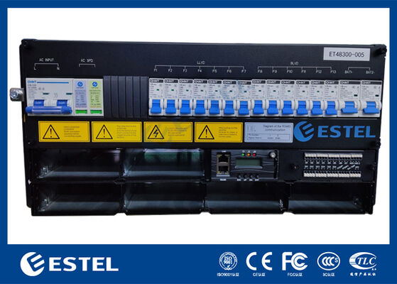 IP55 ระบบพลังงานโทรคมนาคม 2 คาบิน 2 ห้อง 2 แถว สําหรับพลังงานและแบตเตอรี่
