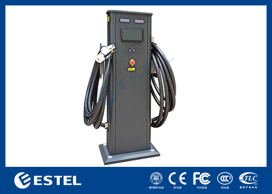 สถานีชาร์จรถไฟฟ้าแบบ AC EV ในกลางแจ้ง ระยะที่ 3 ชาร์จรถไฟฟ้า 22kw พร้อมสายไฟฟ้า 5M