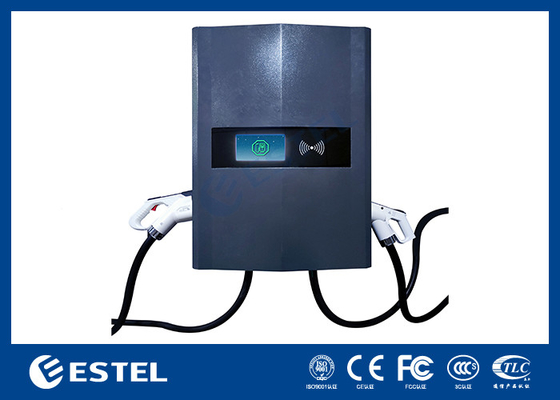 เครื่องชาร์จรถยนต์ไฟฟ้าเร็วแบบ DC แบบ dual gun 40kw 3Ph Wall Box เครื่องชาร์จรถยนต์แบบ IP54