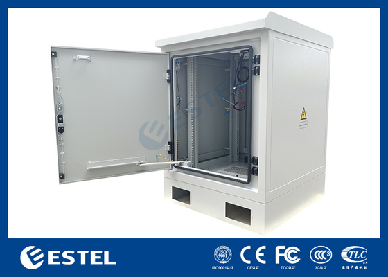 17U Outdoor Server Cabinet พร้อม Rack 19 นิ้ว และ DC48V Fan สําหรับการเย็น