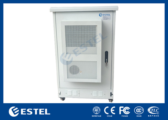 ET8080130A-22U ตู้โทรคมนาคมกลางแจ้ง พร้อมเครื่องปรับอากาศเย็นและสี่ล้อ