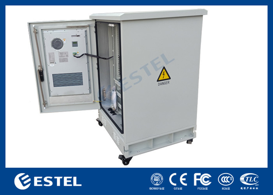 ET8080130A-22U ตู้โทรคมนาคมกลางแจ้ง พร้อมเครื่องปรับอากาศเย็นและสี่ล้อ