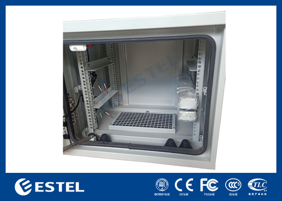 19 นิ้ว 9U ขนาดภายใน ตู้โทรคมนาคมกลางแจ้ง พร้อมแฟน AC220V 50Hz ET6060500A-9U