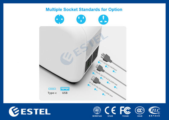 ESTEL eCandle 1KWH สถานไฟฟ้าพกพา LiFePO4 แบตเตอรี่ เติมพลังแสงอาทิตย์ 300W Output UPS Backup