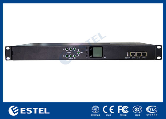 PDU แร็คแบบสลับ 2 ช่องเสียบ 16A 200-240VAC พร้อมการตรวจสอบป้องกัน KN-1