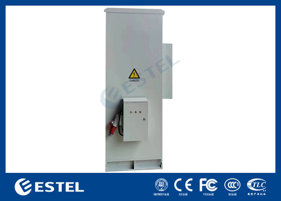 ผนังคู่ 40U IP55 ตู้โทรคมนาคมกลางแจ้งด้วย PDU และกล่องข้าง 2000W ความจุในการเย็น 220VAC / 48VDC ความแรงดันการเข้า