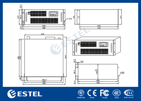 4800Wh Energy Telecom Rectifier System กับ Sunproof และ Rainproof Advantage และ Mtp Connector Il 0.35dB Max 0.15dB แบบ