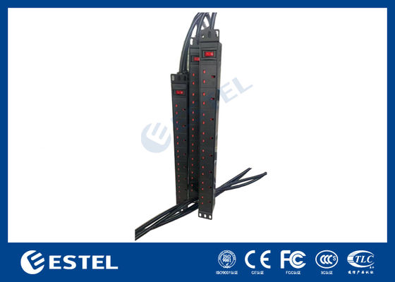 1U 19 Inch Rack Mount Power Distribution PDU ระดับอุตสาหกรรมสําหรับเซอร์เวอร์และอุปกรณ์เครือข่าย