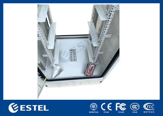 ตู้แร็คภายนอกขนาด 19 นิ้ว 32U ระดับ IP65 พร้อมพัดลมระบายความร้อน ไฟ LED ระบบรักษาความปลอดภัย สำหรับการสื่อสารโทรคมนาคมและงานอุตสาหกรรม