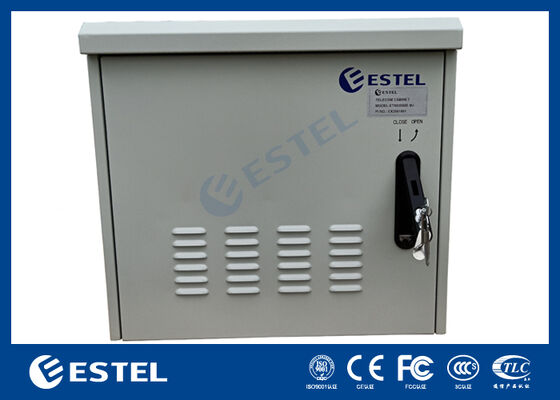 ตู้โทรคมนาคมสำหรับติดตั้งเสาภายนอกอาคาร 8U IP55 RAL7035 พร้อมระบบควบคุมอุณหภูมิ