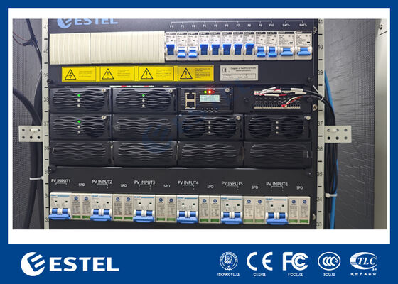 96% ประสิทธิภาพสูง 12U 16kw Hybrid Power Rectifier ระบบสื่อสาร RS485