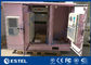 IP55 Triple Bay Racking ตู้โทรคมนาคมกลางแจ้ง / สีชมพูสามประตูตู้ทำความเย็นเครื่องปรับอากาศ