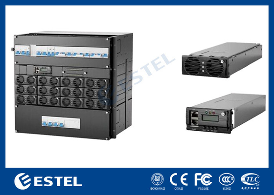 10U การจําหน่ายไฟฟ้าที่ไม่หยุด 36KW 48VDC เครื่องปรับระบบสวิตช์โหมดสําหรับการสํารองโทรคมนาคม