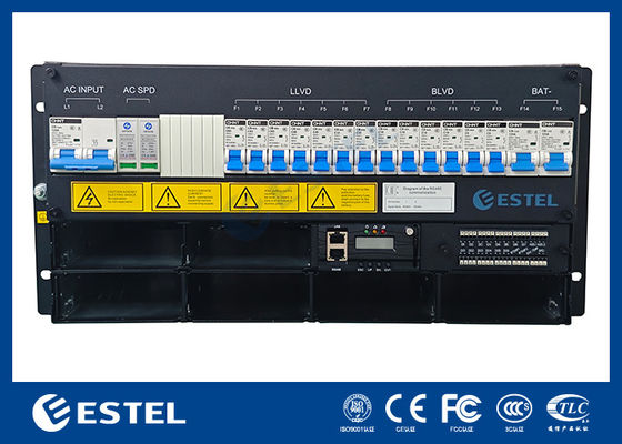 ESTEL 5U ระบบพลังงานที่ติดตั้งสําหรับตู้โทรคมนาคมกลางแจ้ง ระบบการแก้ไขแบบคอมแพคต์สําหรับโทรคมนาคม