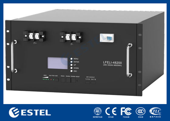 แบตเตอรี่ลิเธียมไอออนฟอสเฟต 48V 200Ah LiFePO4 สำหรับระบบพลังงานโทรคมนาคม ตู้แบตเตอรี่ภายนอกอาคาร